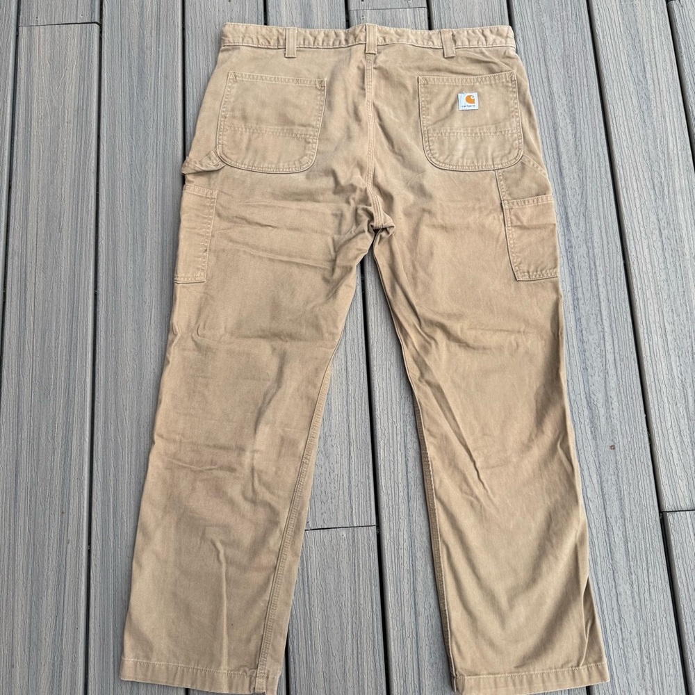 Carhartt Men’s Pants Relaxed Fit Twill Dungaree Dark Khaki Workwear Sz 40x32